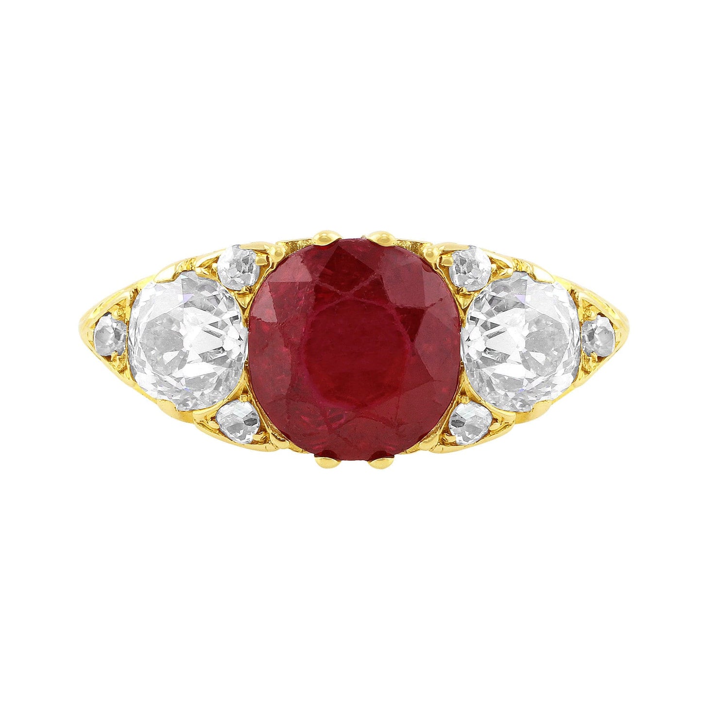 Antique 2.46 ct Ruby Ring, AGL certified