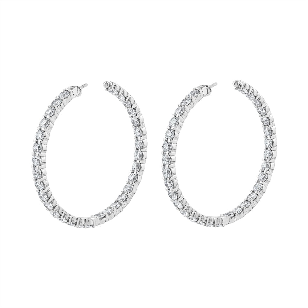 18K White Gold Diamond Earrings