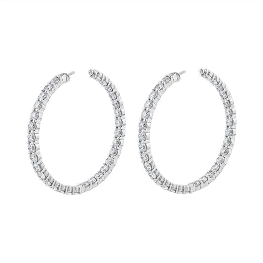 18K White Gold Diamond Earrings