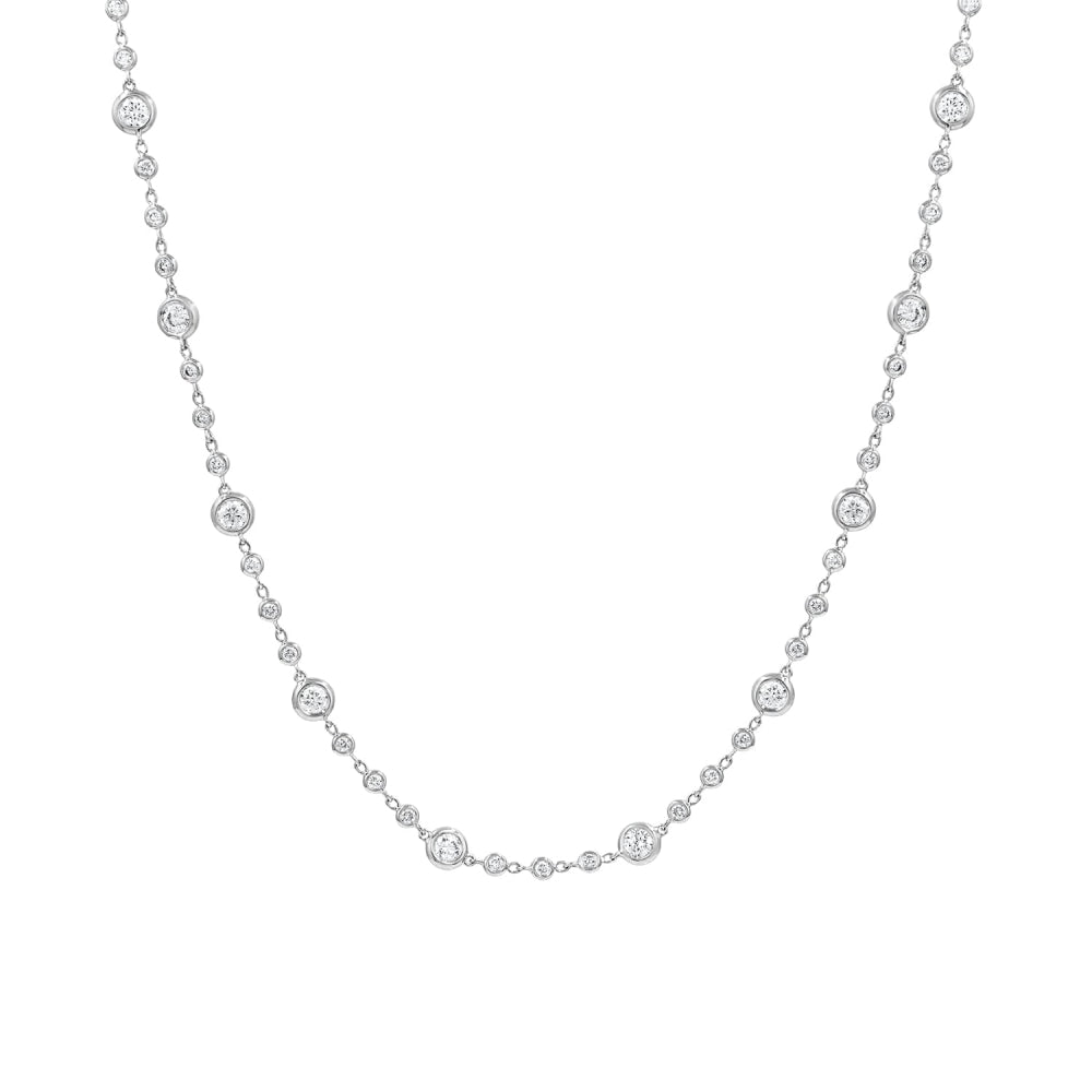 18K White Gold Diamond Necklace