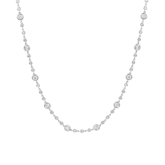 18K White Gold Diamond Necklace