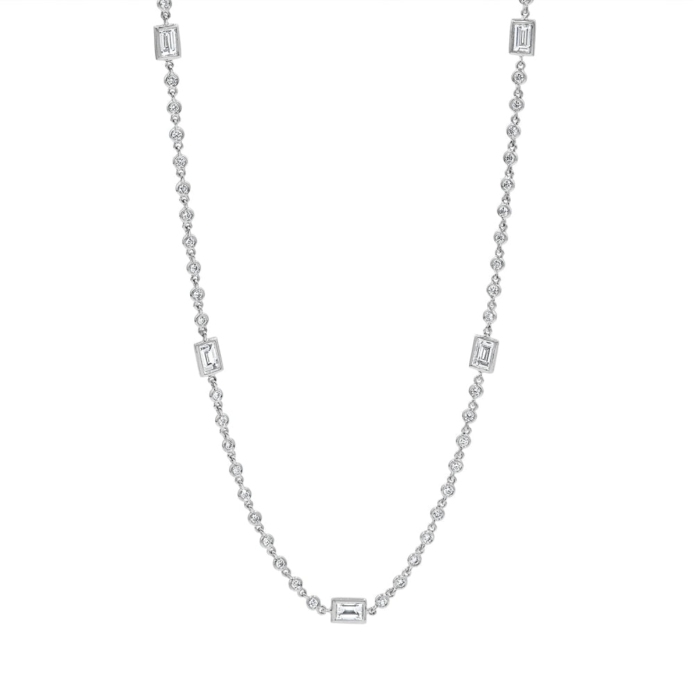 18K White Gold Diamond Necklace