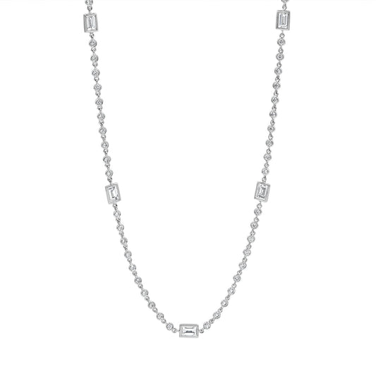 18K White Gold Diamond Necklace