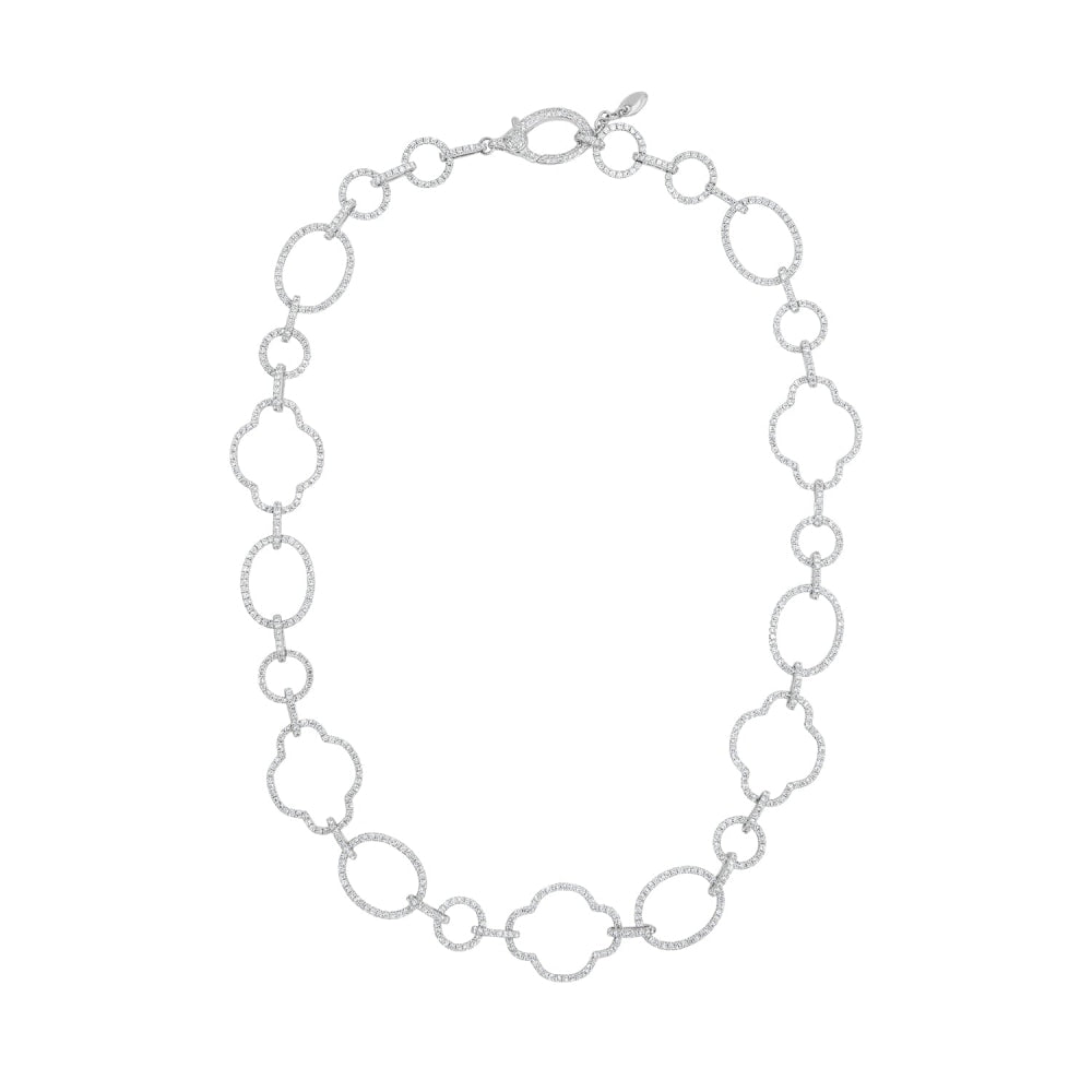 18K White Gold Diamond Necklace