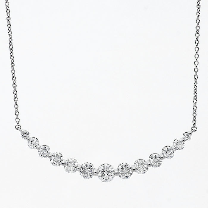 18K White Gold Diamond Necklace