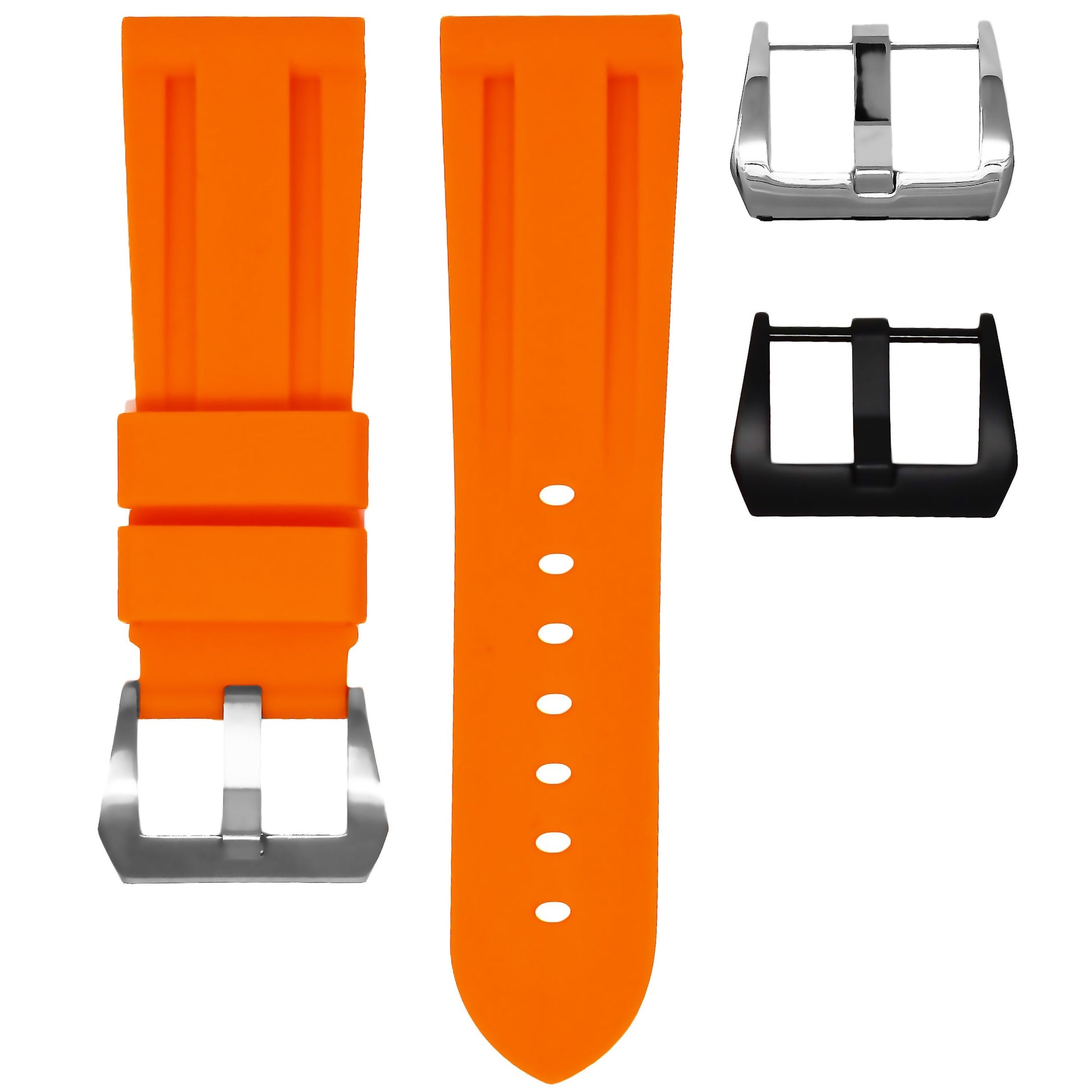 Tangerine Orange Rubber Strap 26mm