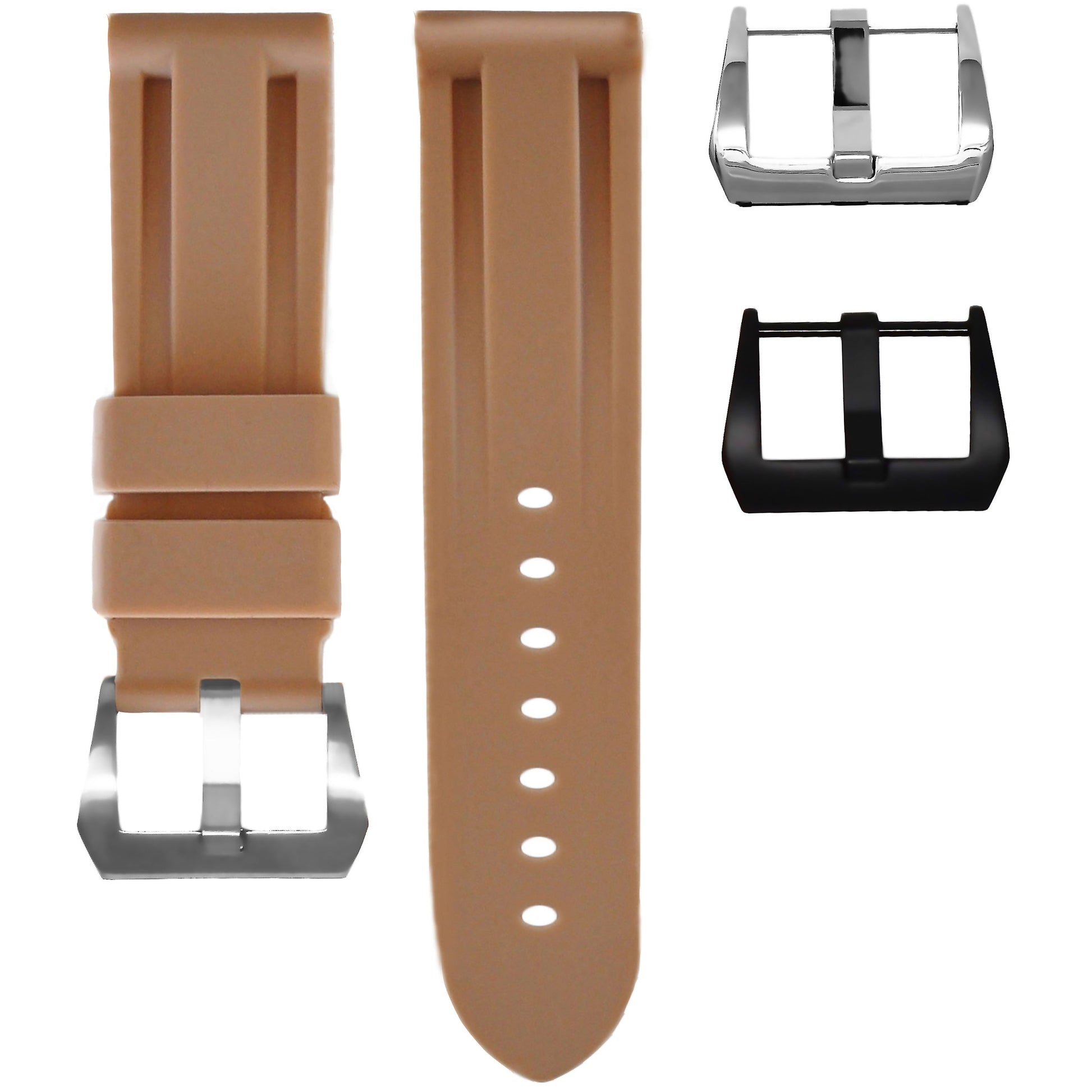 Tan Rubber Strap 24mm