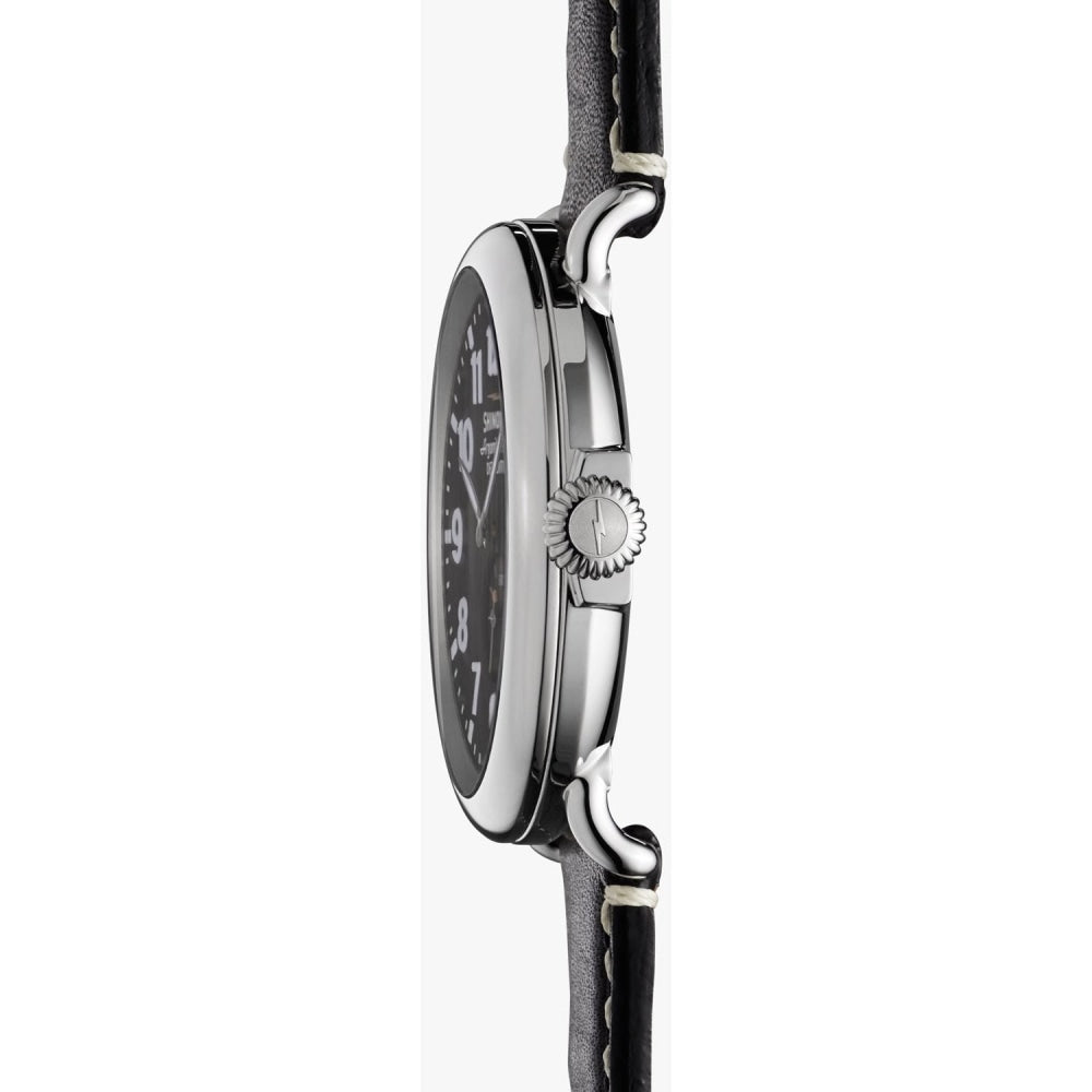 The Runwell Black Dial Leather Strap Watch, 47mm - S0110000012