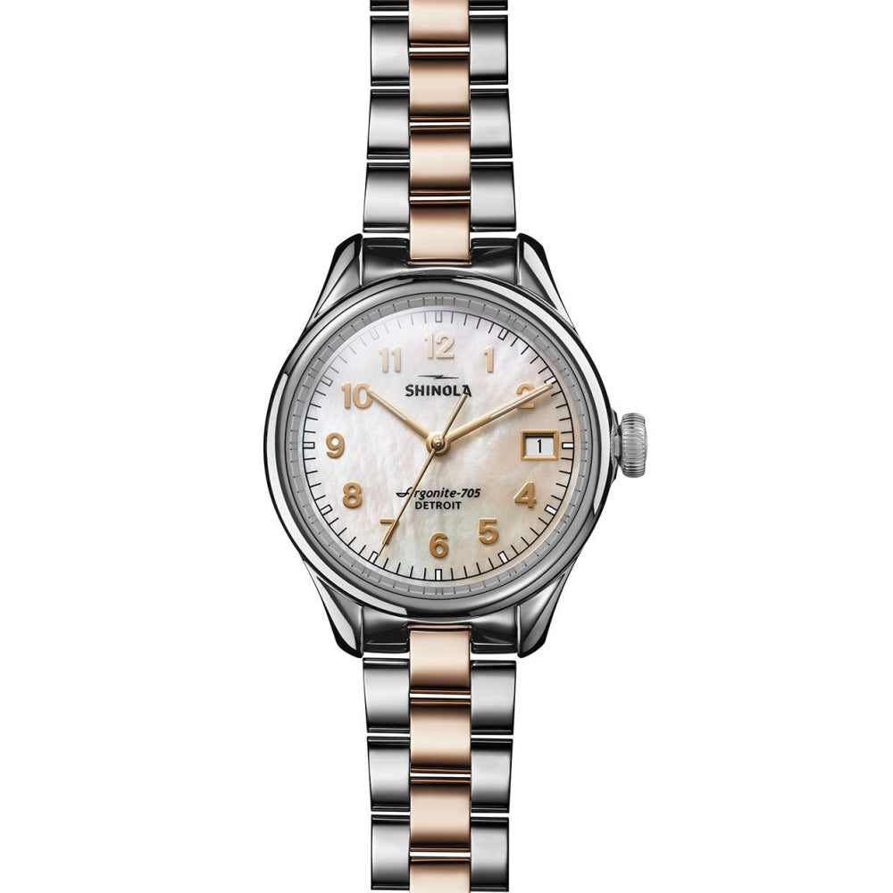 The Vinton 32mm White Mother Of Pearl Dial Unisex Watch - S0120194482