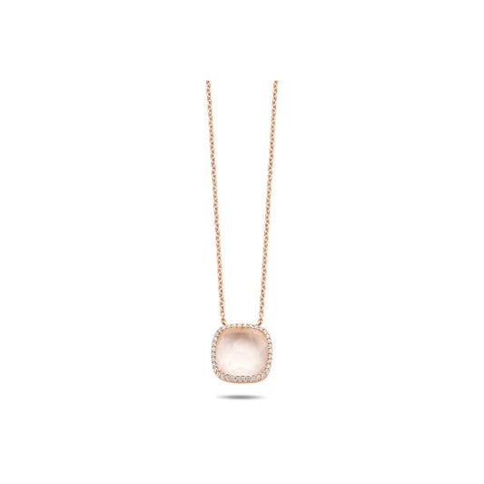 Tiris 18K Rose Gold Mother of Pearl and Diamond Necklace