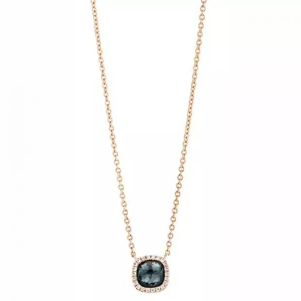 Tirisi 18K White Gold Hematite and Diamond Necklace