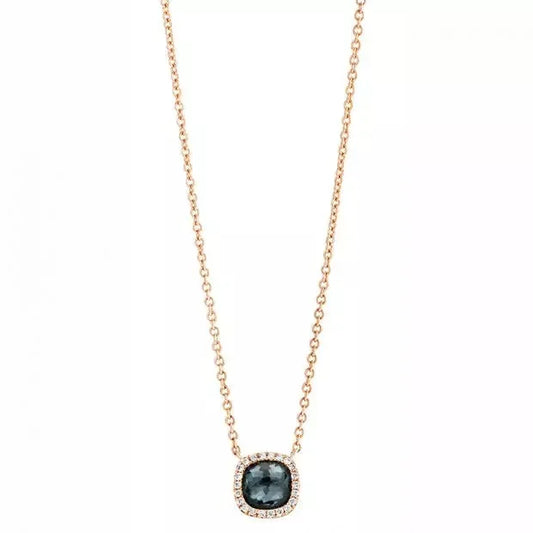 Tirisi 18K White Gold Hematite and Diamond Necklace