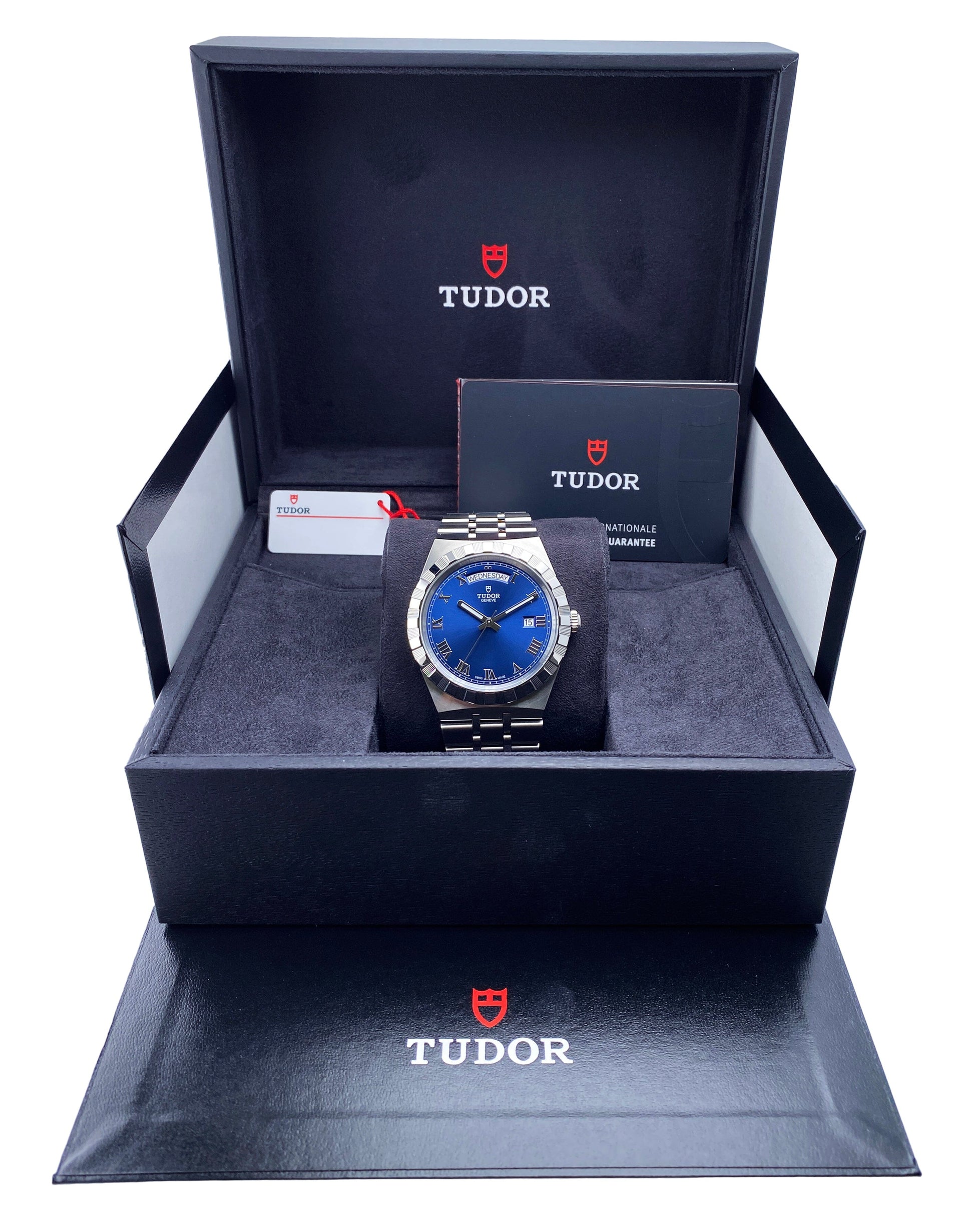 Tudor Royal 28600 Blue Dial Mens Watch Box Papers