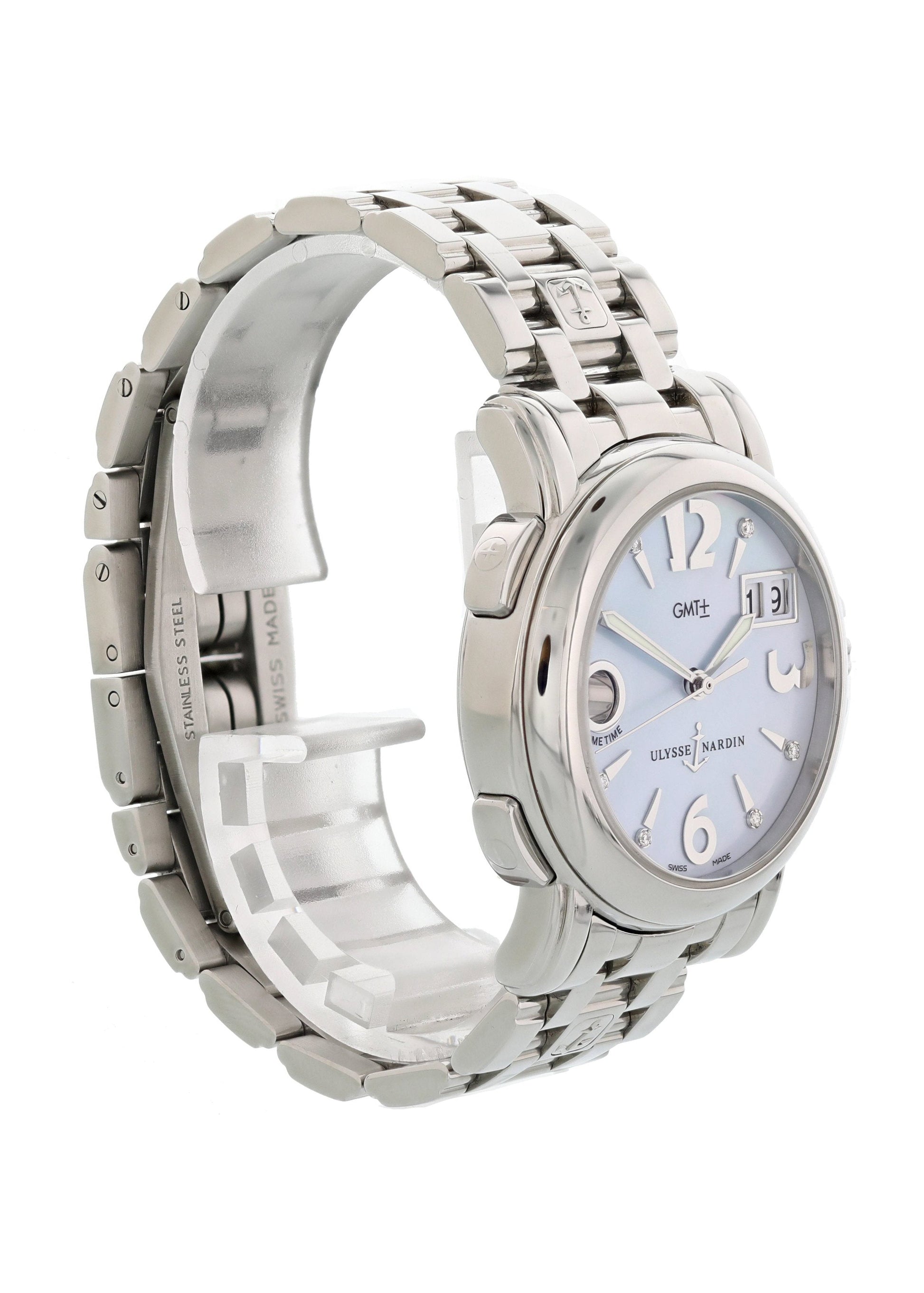 Ulysse Nardin Big Date GMT 223-22 Mother of Pearl Ladies Watch