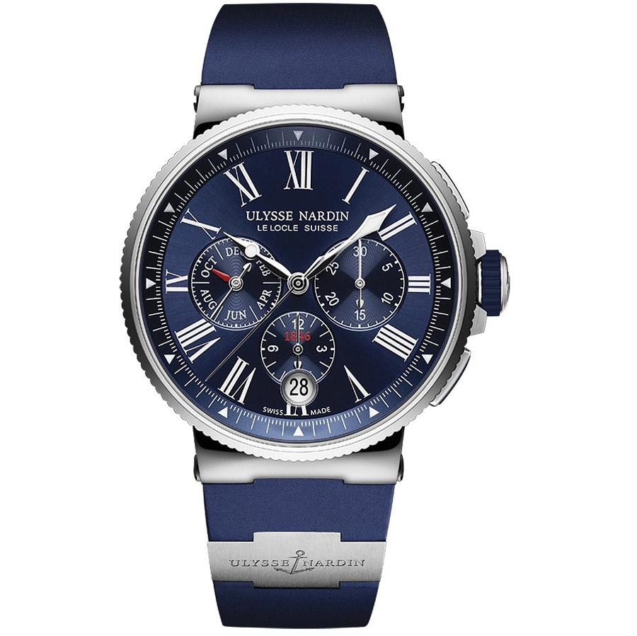 Ulysse Nardin Marine Chronograph 43mm 1533-150-3/43 Navy Blue Dial