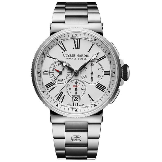 Ulysse Nardin Marine Chronograph 43mm 1533-150-7M/40 White Dial