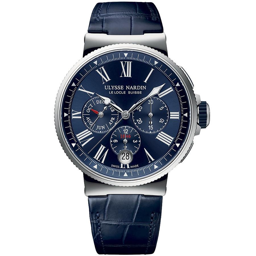 Ulysse Nardin Marine Chronograph 43mm 1533-150/43 Blue Dial