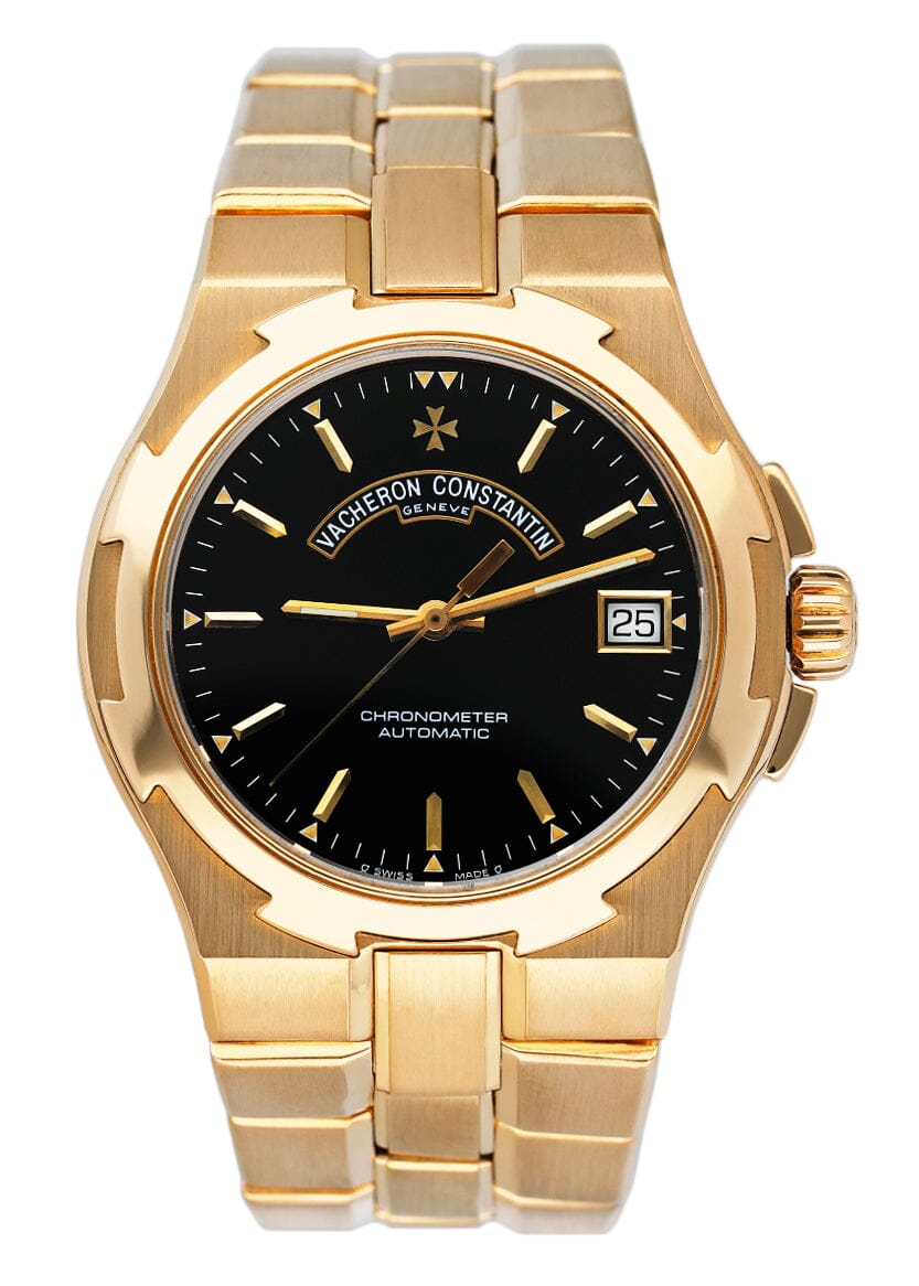 Vacheron Constantin Overseas 42040 Black Dial Yellow Gold Mens Watch