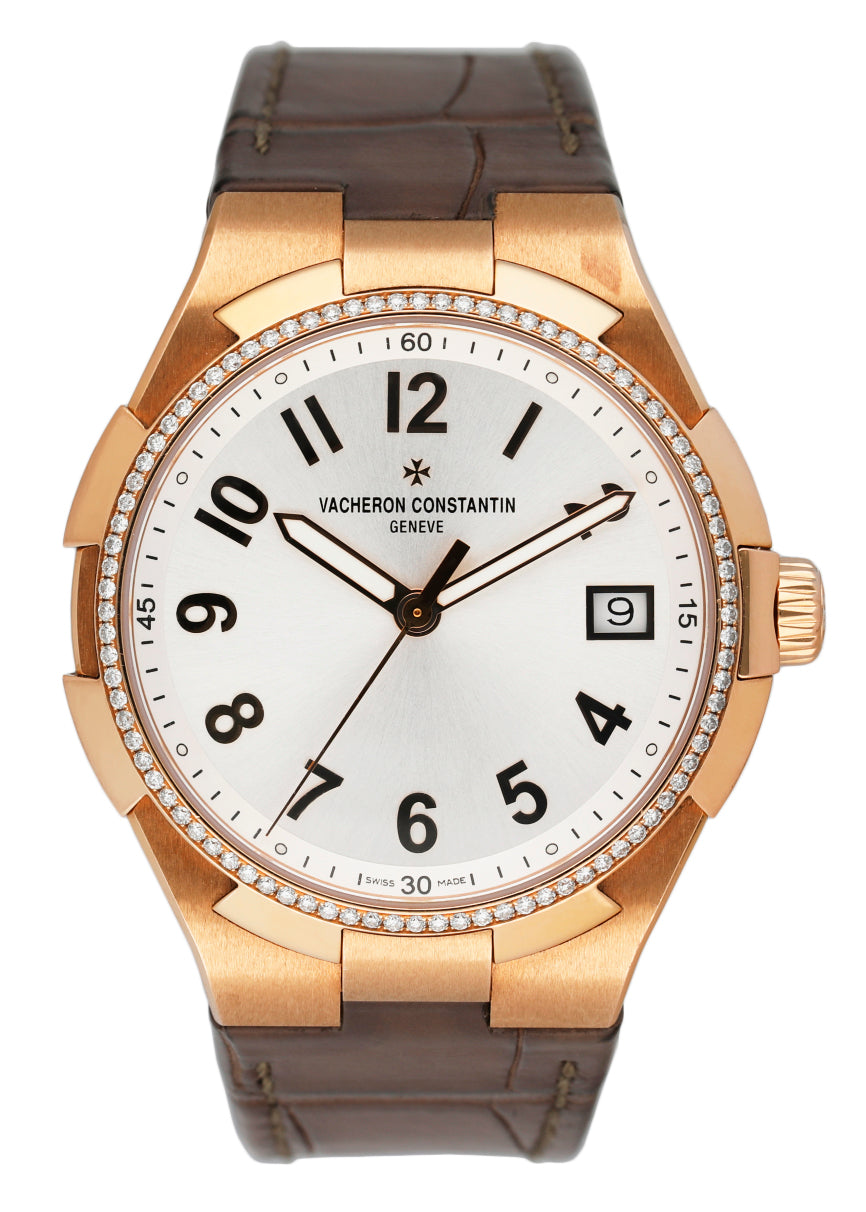 Vacheron Constantin Overseas 47560 Diamond Rose Gold Mens Watch