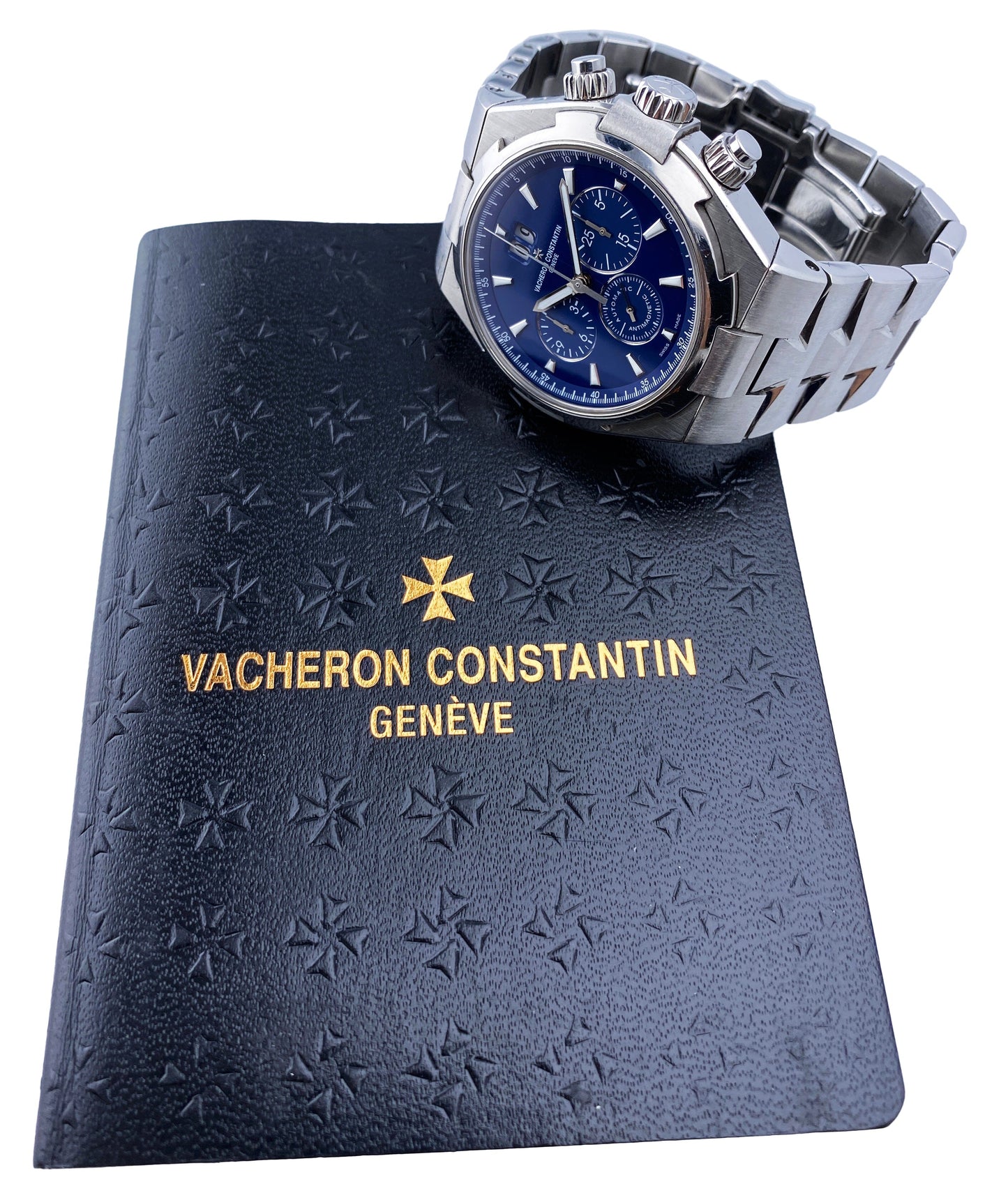 Vacheron Constantin Overseas 49150 Blue Dial Mens Watch Papers