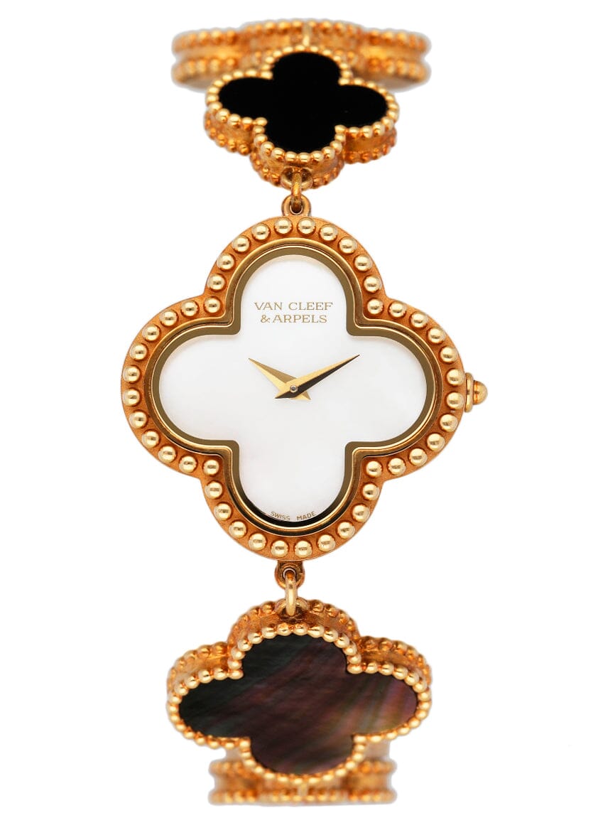 Van Cleef & Arpels Alhambra 136674 MOP Onyx Ladies Watch