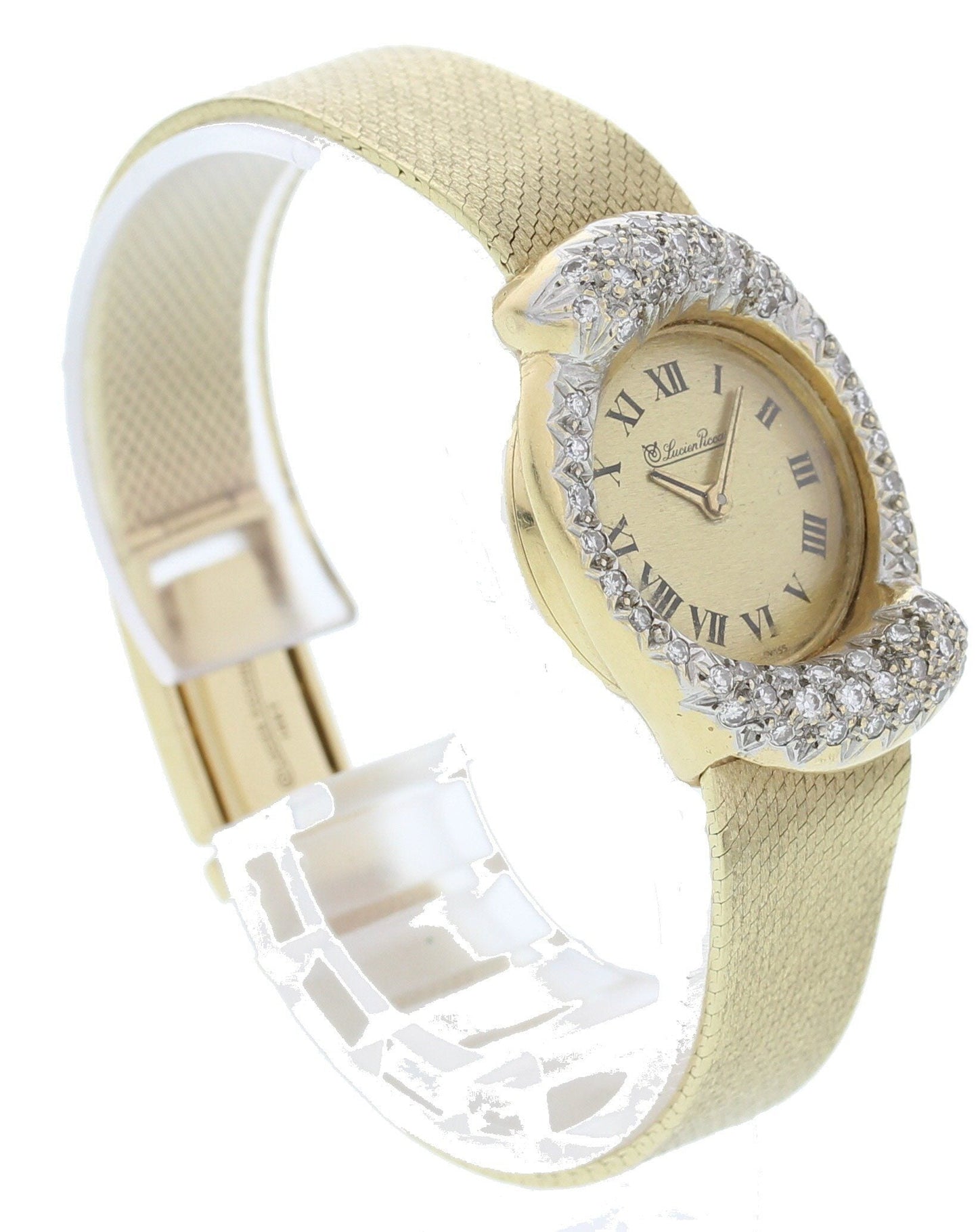 Vintage Ladies Lucien Piccard 14k YG and Diamonds