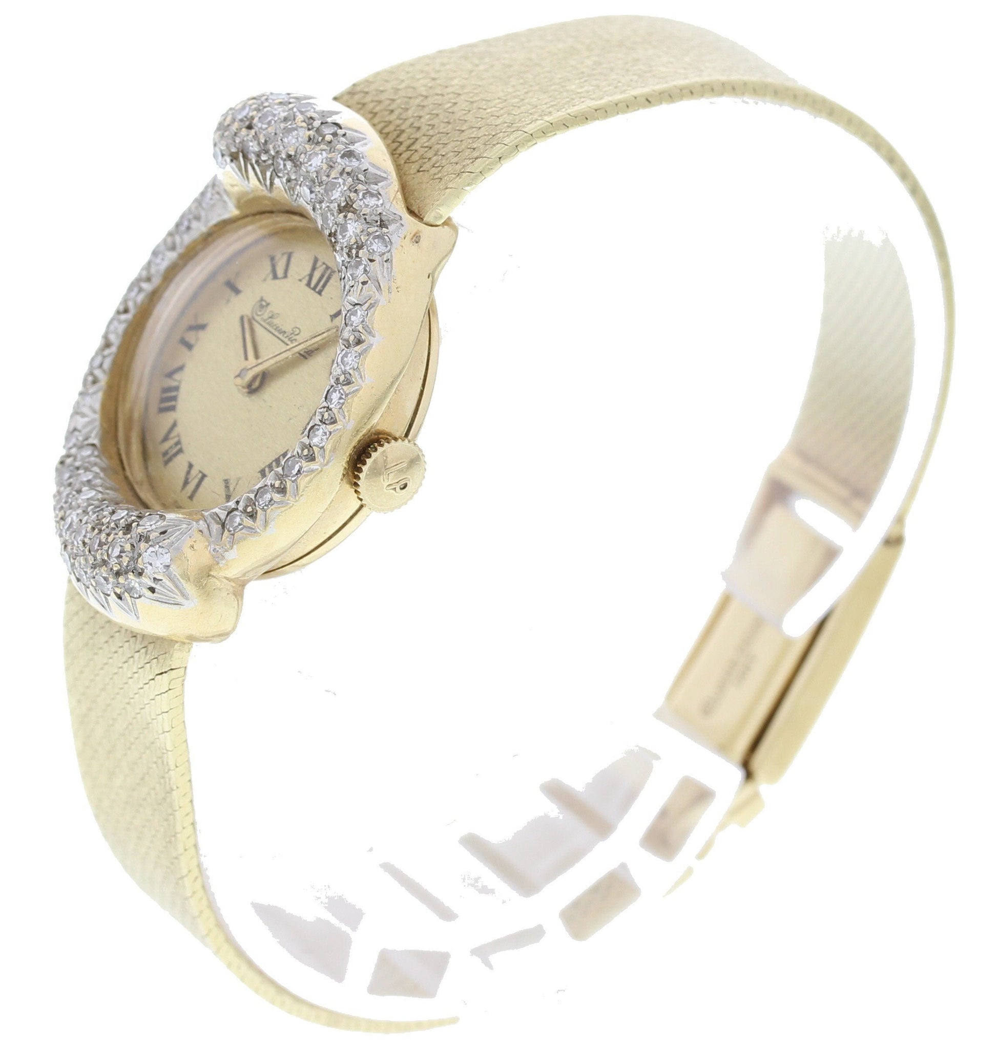 Vintage Ladies Lucien Piccard 14k YG and Diamonds