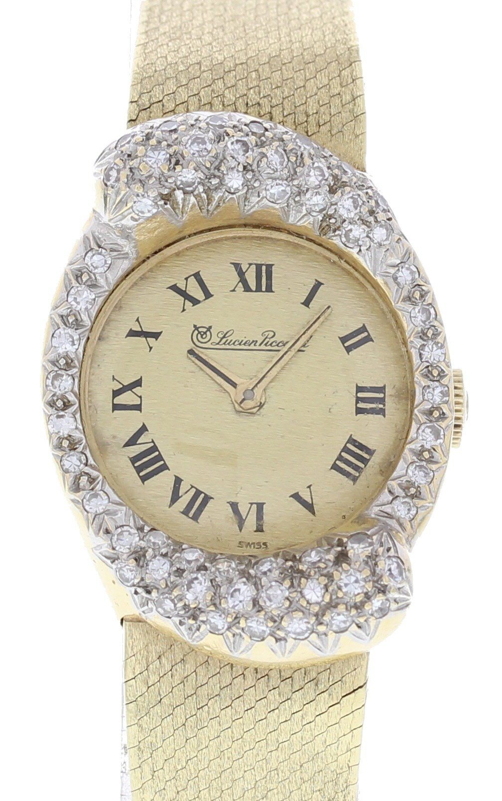 Vintage Ladies Lucien Piccard 14k YG and Diamonds