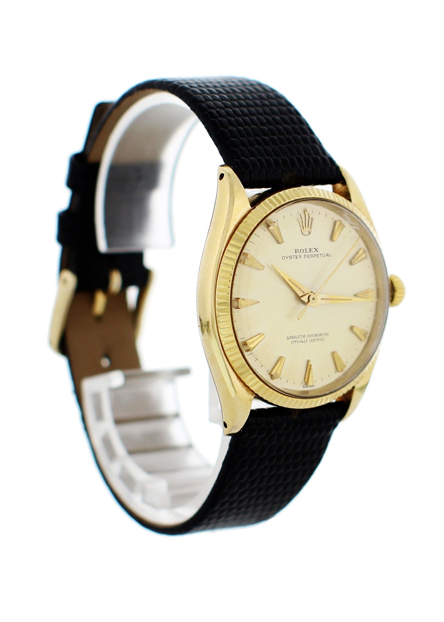 Vintage Rolex Oyster Perpetual 18K Yellow Gold 1005 Mens Watch