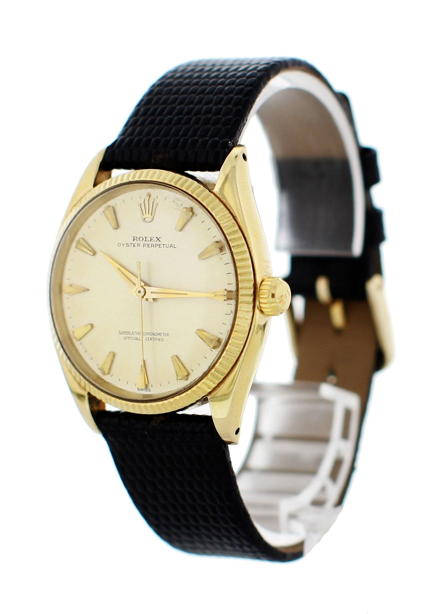 Vintage Rolex Oyster Perpetual 18K Yellow Gold 1005 Mens Watch