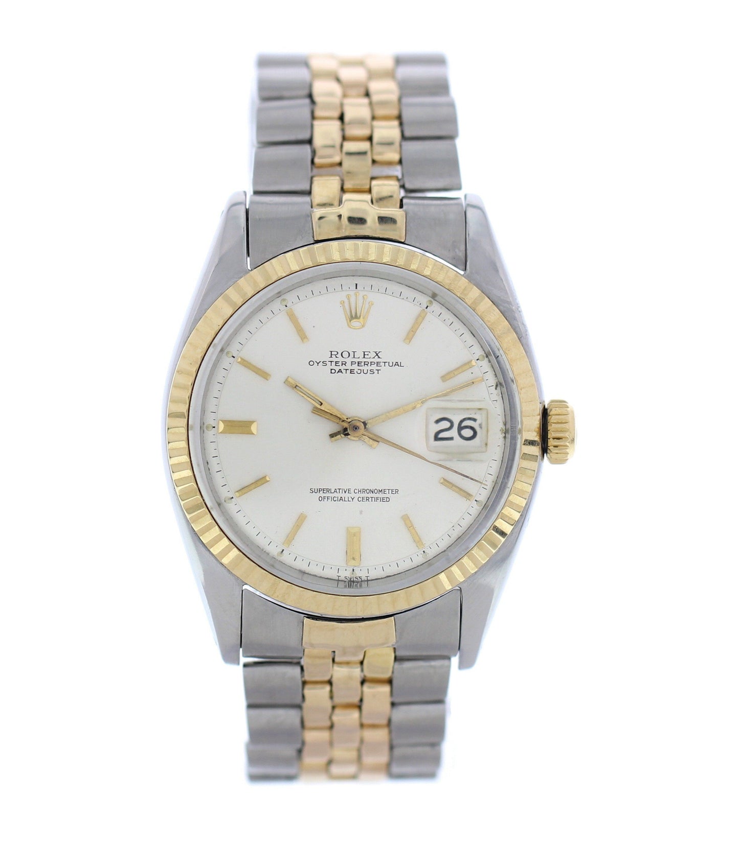 Vintage Rolex Oyster Perpetual Datejust 1601 14K YG & SS