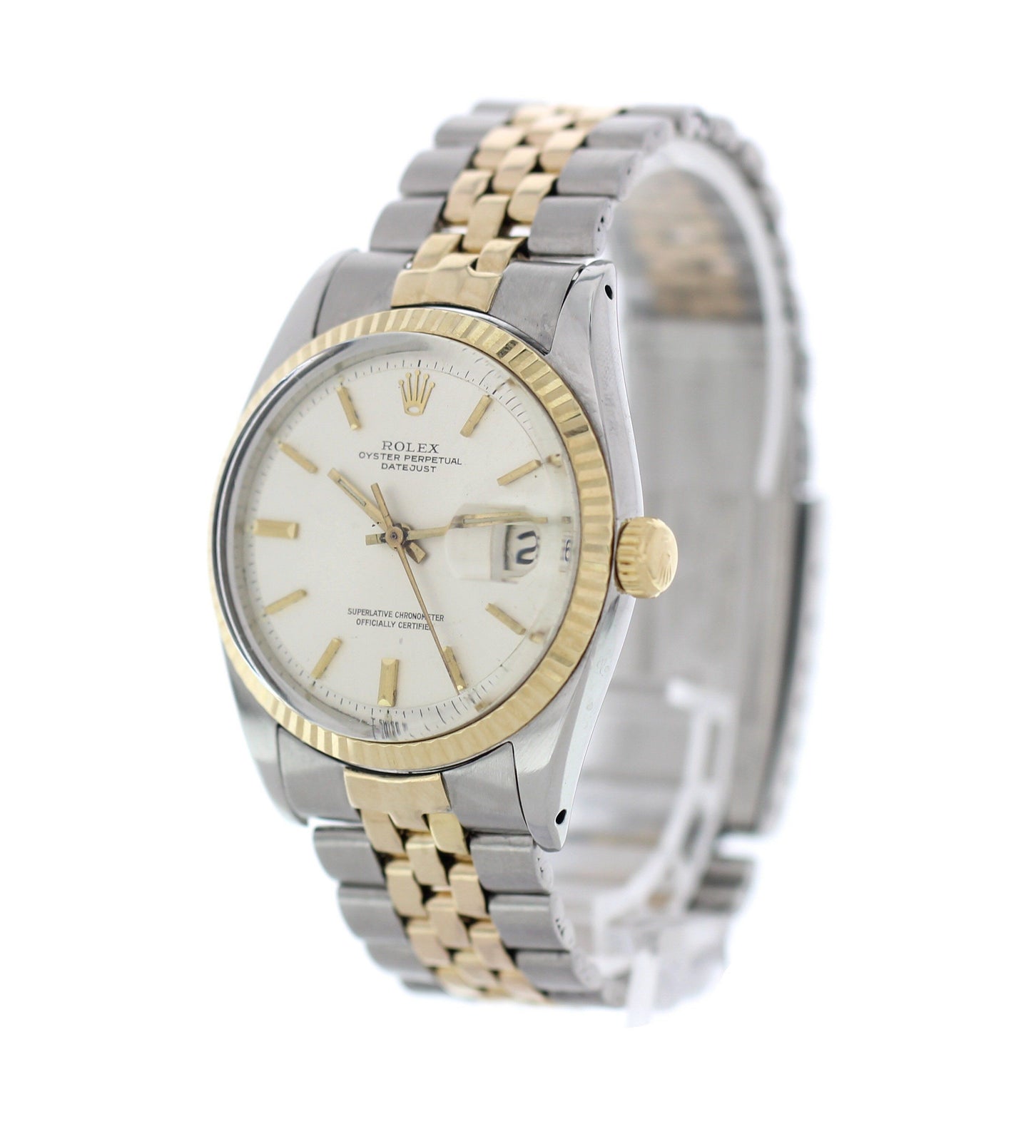 Vintage Rolex Oyster Perpetual Datejust 1601 14K YG & SS