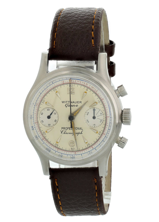 Wittnauer Professional 3256 Chronograph Mens Watch Original Box