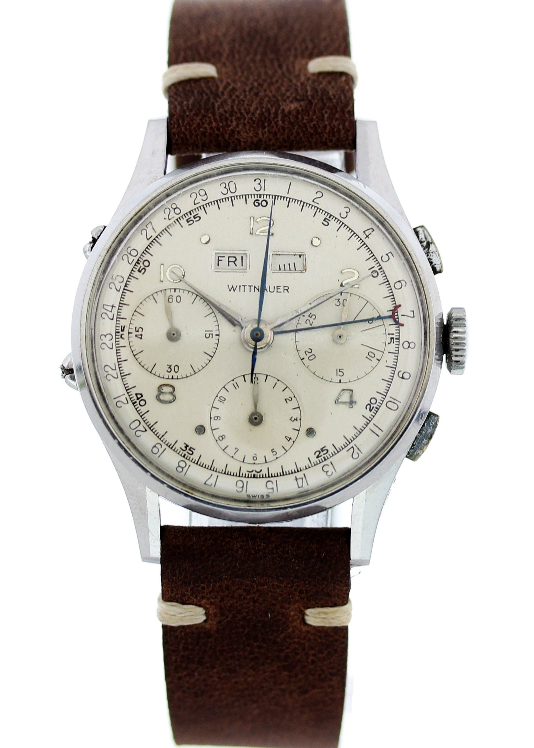 Wittnauer Triple Date Chronograph Valjoux 72C Vintage Watch