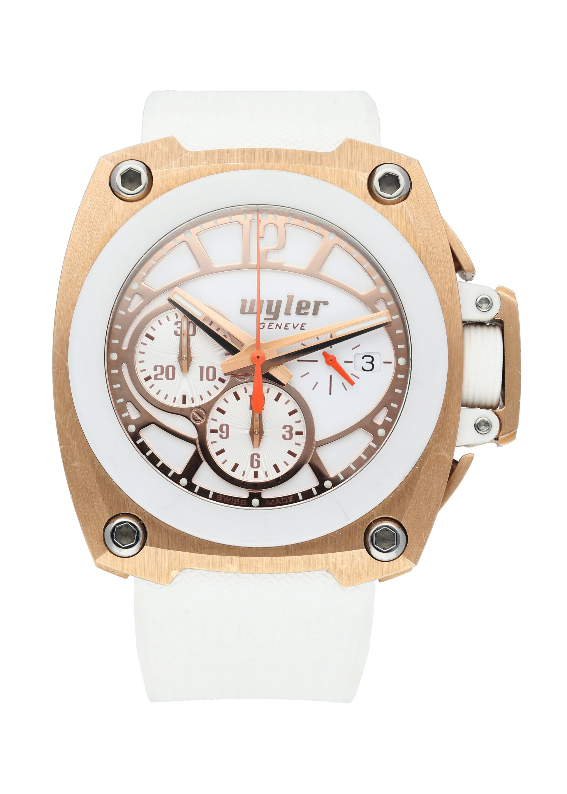 Wyler CODE-S S02.C1C.08.00.WH001.RWH07.22 Rose Gold Men Watch