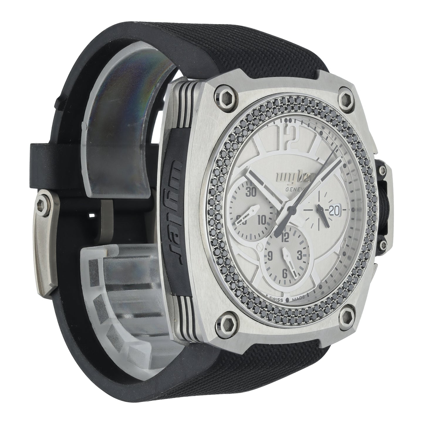 Wyler CODE-S S04.C1C.04.10.SI001.RBA07.41 Black diamond bezel Men Watch