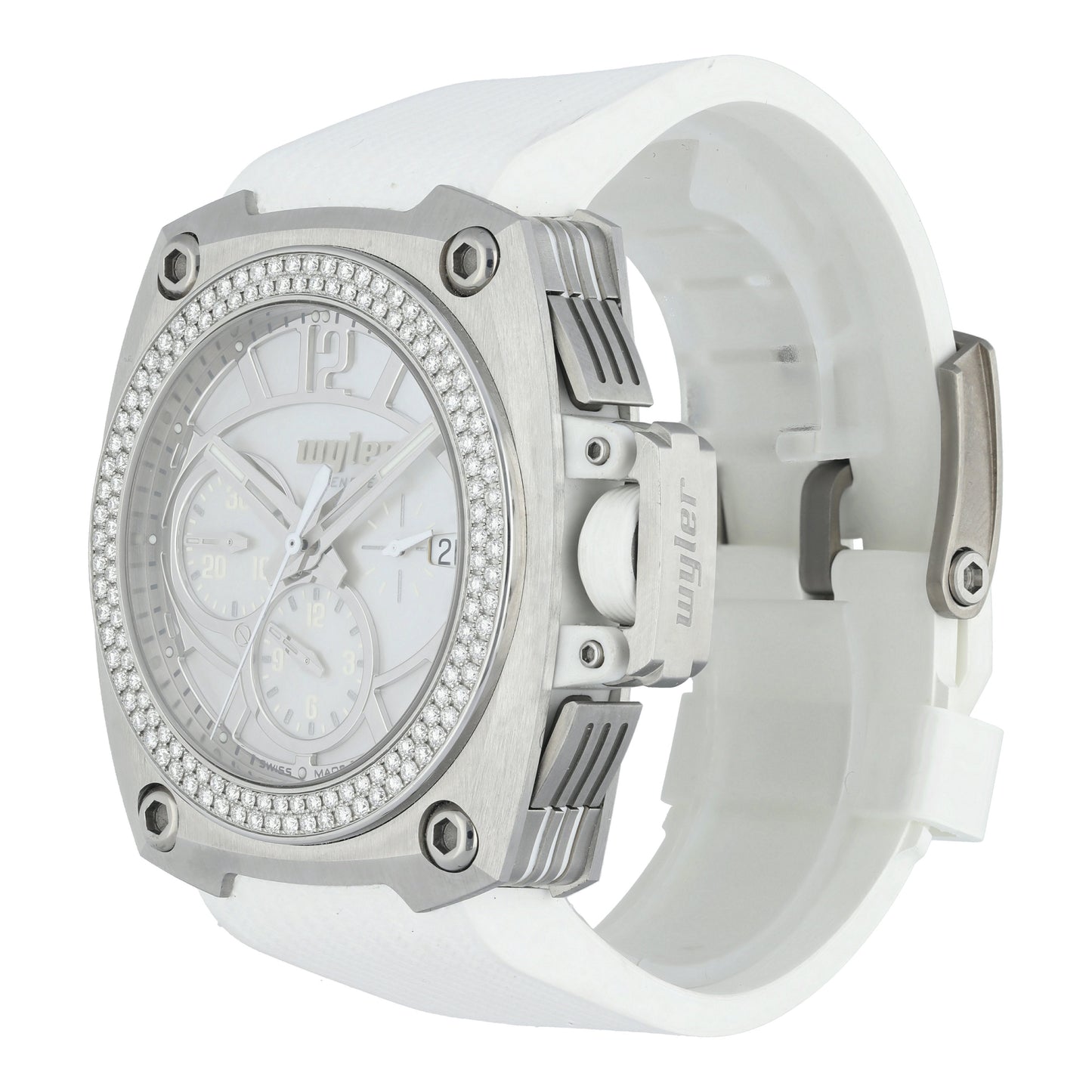 Wyler CODE-S S04.C1C.04.11.WH003.RWH07.41 Diamond Bezel MOP Men Watch